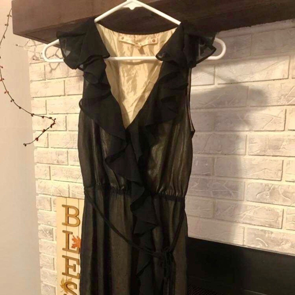 Chelsea & Violet Black and Ruffled Dress Size Small